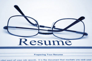 Picture of a resume, ready for a job application