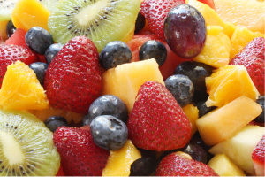 Picture of fruit salad, as a metaphor for someone trying to write every detail of their career - relevant or not - in their resume and job applications